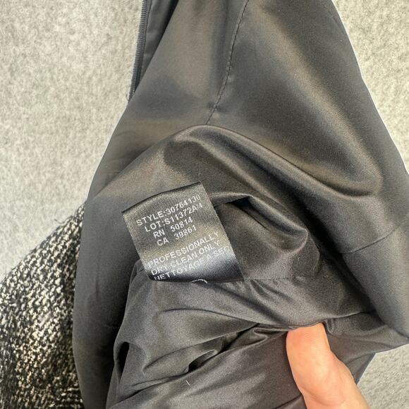 Neiman Marcus Exclusive Skirt Womens Size 6 Black White Tweed Lace Fit & Flare - Picture 9 of 12